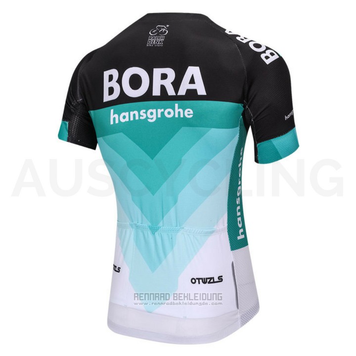 2018 Fahrradbekleidung Bora Grun und Shwarz Trikot Kurzarm und Tragerhose